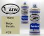 Preview: Toyota, Beige Metallic, 4Q5: 400ml Sprühdose + 400ml Klarlack - Set, von ATW Autoteile West.